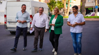 Visita a obras de asfaltado