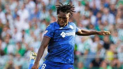 Christantus Uche, durante un partido del Getafe.