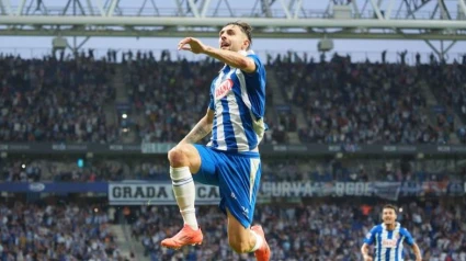 Jofre celebra el 1-0 contra el Villarreal.