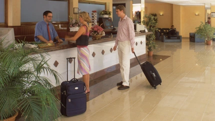 Recepción de un hotel en Mallorca