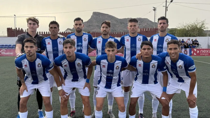 Once del CF Lorca Deportiva ante el Santomera