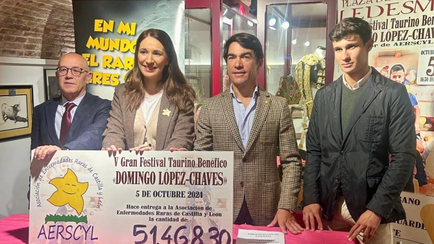 López Chaves, en la rueda de prensa ofrecida en el Museo Taurino de Salamanca