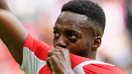 El delantero del Athletic celebra el primero de sus goles al Espanyol.