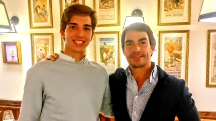 Julio Norte junto a su nuevo apoderado, Domingo López Chaves