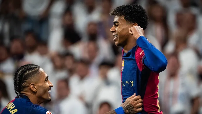 Lamine Yamal y Raphinha