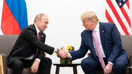 El presidente ruso, Vladimir Putin, y el expresidente de EEUU Donald Trump