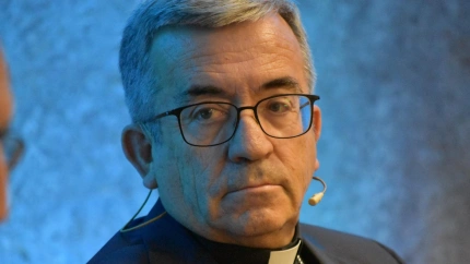 Mons. Luis Argüello, durante la presentación del libro