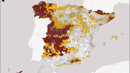 Mapa del gas radón en España