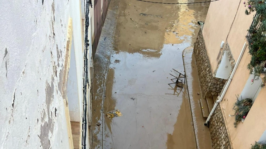 Villel de Mesa inundada tras la DANA del 29 de octubre