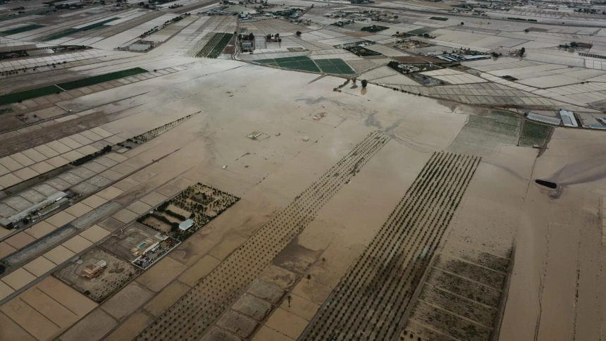 Imagen de las inundaciones de Lorca en la DANA de 2019