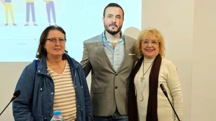 Candelas Martín durante un encuentro
