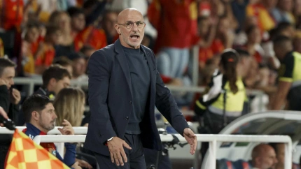 Luis de la Fuente, en el partido ante Suiza