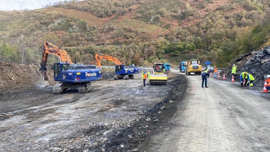 Trabajos en la AP-66