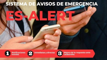 Gráfico del 112 avisando del simulacro