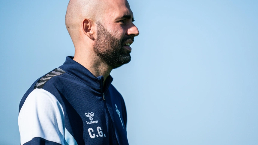 Claudio, en un entrenamiento en Afouteza