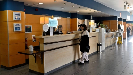 Recpeción de un hotel, archivo