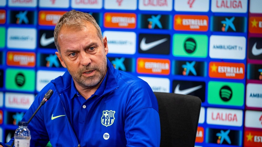 Hansi Flick, entrenador del Barcelona, en rueda de prensa (@fcbarcelona)