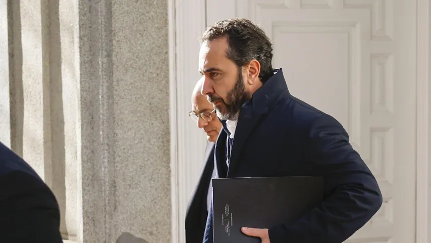 Víctor de Aldama a la salida del Tribunal Supremo tras declarar este lunes