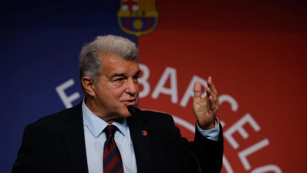 Joan Laporta sacó pecho por el acuerdo con Nike.