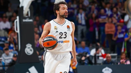 Sergio Llull durante un partido del Real Madrid.