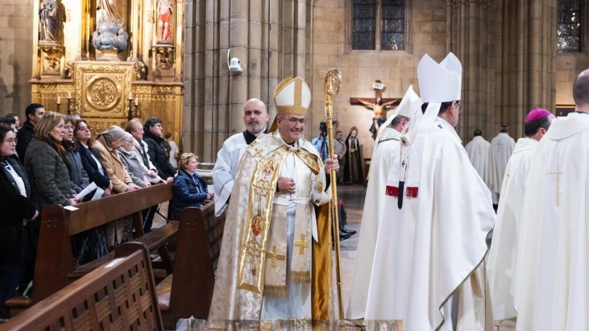 El cardenal Tolentino en la catedral del Buen Pastor de San Sebastián