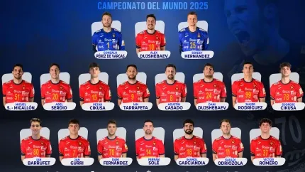 Estos son los 18 convocados para el Mundial 2025 de balonmano.
