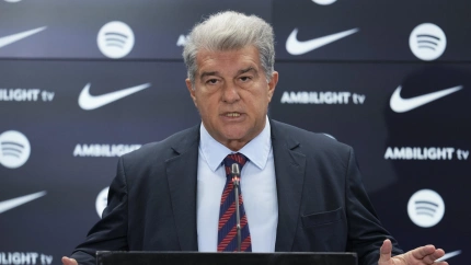 Joan Laporta, en rueda de prensa
