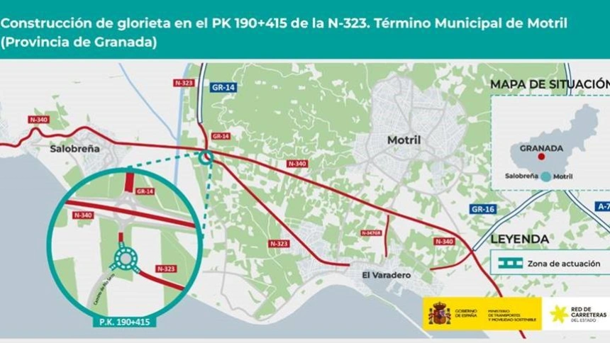 Transportes construirá una glorieta en la N-323 en Motril