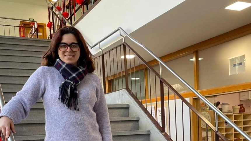 Alma López en la Escola Oficial de Idiomas