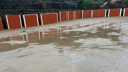 Estado del ruedo de la plaza de toros de Valero de la Sierra (Salamanca)