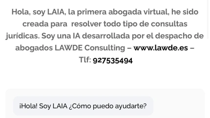 LAIA, primera abogada virtual de España en Navalmoral de la Mata