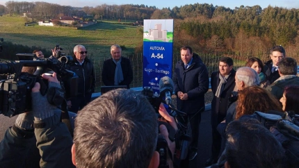 El ministro Óscar Puente inaugura el tramo Palas-Melide de la A-54