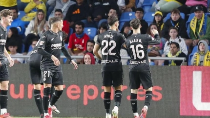 Baena y Ayoze celebran el segundo gol ante Las Palmas