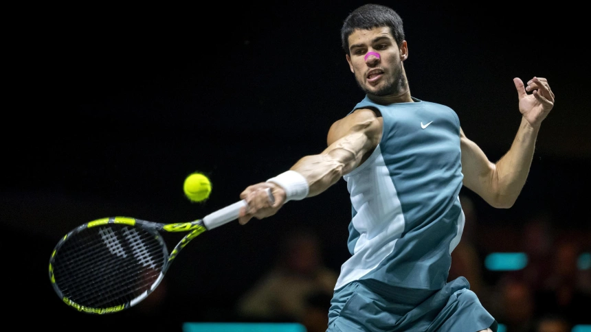 Carlos Alcaraz, en la final del Masters 500 de Rotterdam