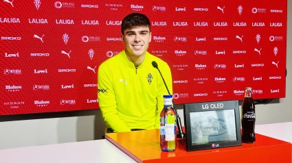 Pablo García en la sala de prensa de Mareo.
