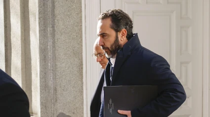 Víctor de Aldama tras testificar ante el juez Leopoldo Puente en el Tribunal Supremo