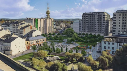 Infografía del Parque Central de Lugo, que estaría ubicado en pleno centro de la ciudad