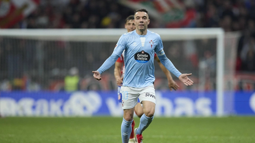 Iago Aspas, durante el Atlético-Celta