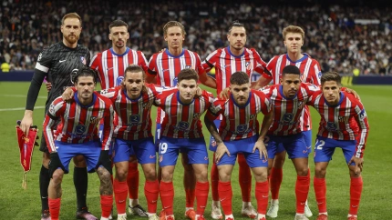 El Atlético de Madrid, en la foto de antes del pitido inicial