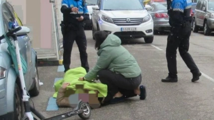 Imagen de archivo de un atropello en Burgos, publicada por la Policía Local