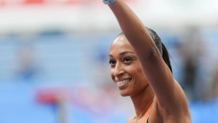 Ana Peleteiro, durante el Europeo Indoor de Atletismo