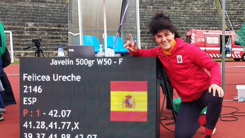 Felice Tilea durante una competición