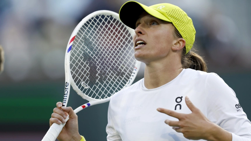 Iga Swiatek, exnúmero 1 del mundo, durante el torneo de Indian Wells esta semana.