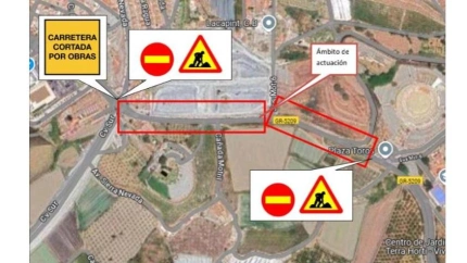 El acceso Este a Motril, por la Carretera de las Ventillas, queda cortado por obras