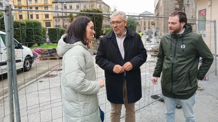 Miguel Fernández e Jorge Bustos supervisaron as obras do casco histórico de Lugo
