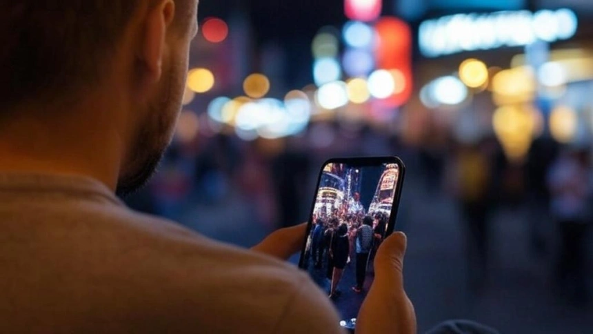 Hombre revisando el móvil