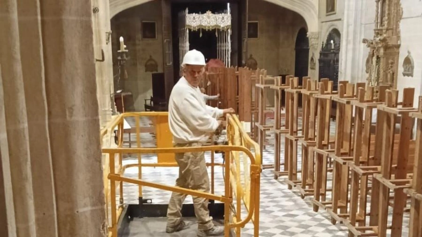 Labores de enmallado en San Marcos