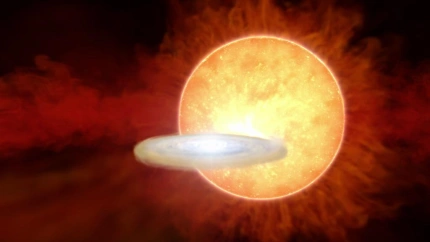 Imagen de la animación generada de T Coronae Borealis
