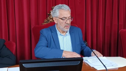 Miguel Fernández presidió este jueves su primer pleno como alcalde de Lugo