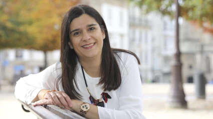 Olga Louzao na Praza Maior